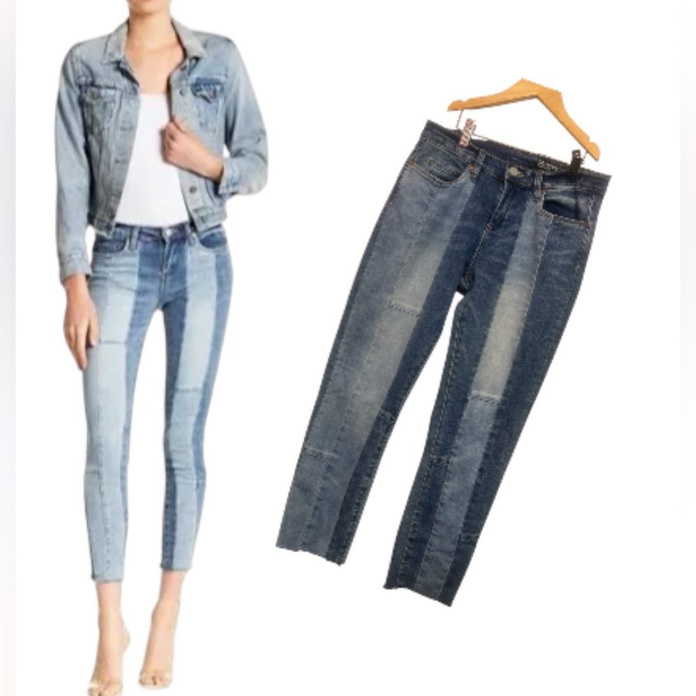 Blank NYC The READE Crop Patchwork  Jeans